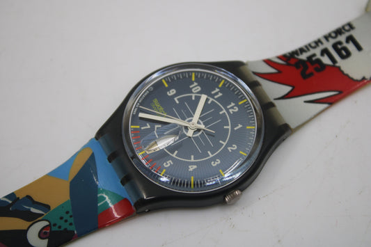 1994, Vintage Gents Swatch, 'Sky Heroes' GM704, NO box, VERY nice Condition, working 100%