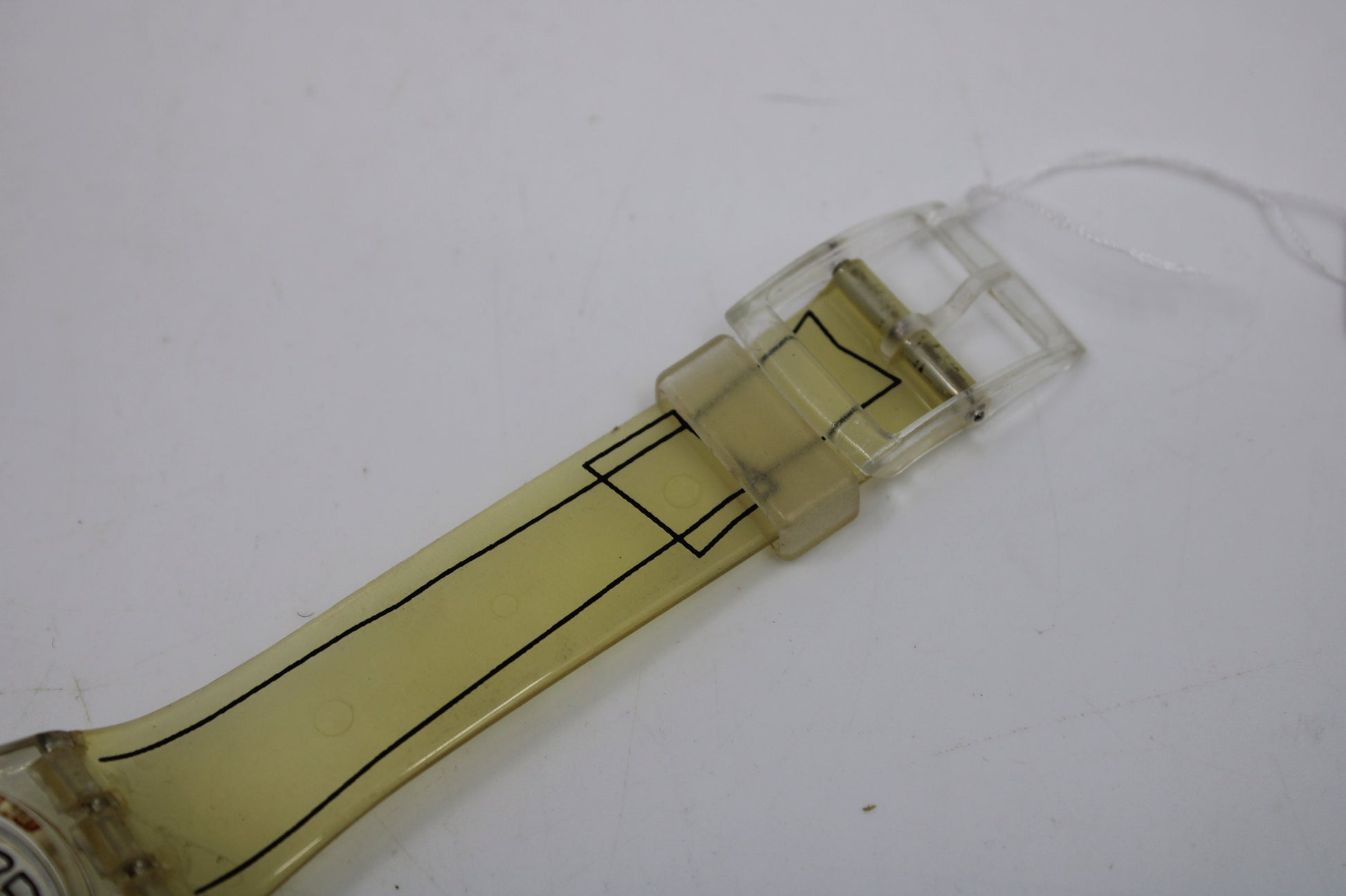 MINT 1992 Vintage Gents Swatch 'Scribble' GZ124, working 100% with the original, NOT wearable strap