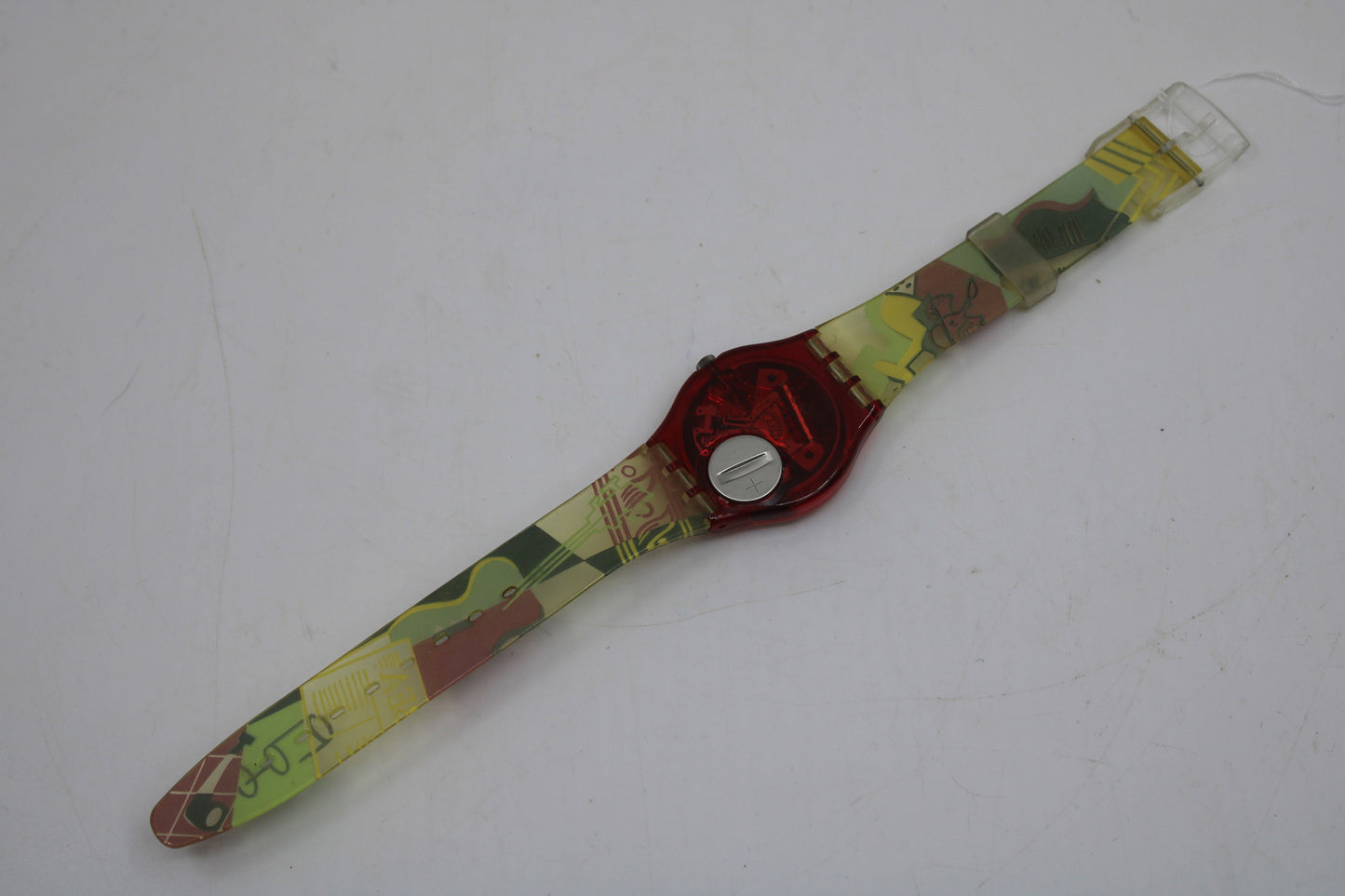 1991, Vintage Gents Swatch, 'Cubistic Rap', GR110, NO Box, Nice, Used Condition, Working 100%