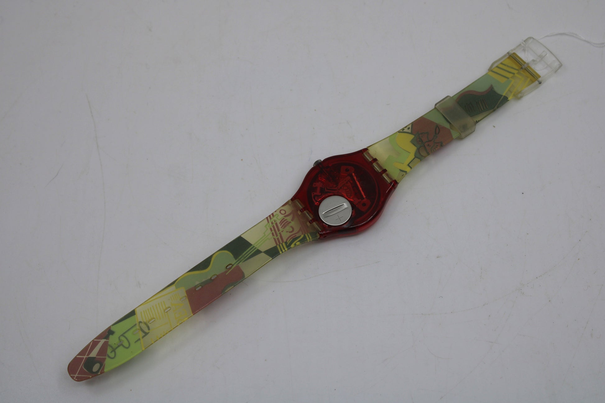 1991, Vintage Gents Swatch, 'Cubistic Rap', GR110, NO Box, Nice, Used Condition, Working 100%