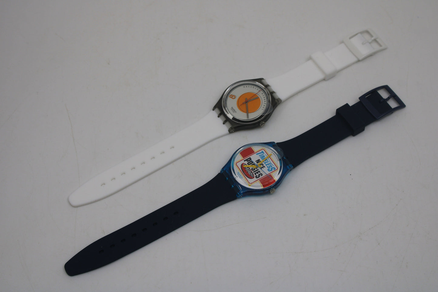 NEW OLD STOCK 1995 Swatch Breakfast Set, GZS13, Sunny Side Up GM135 and Good Morning GN156, New Silicone Straps