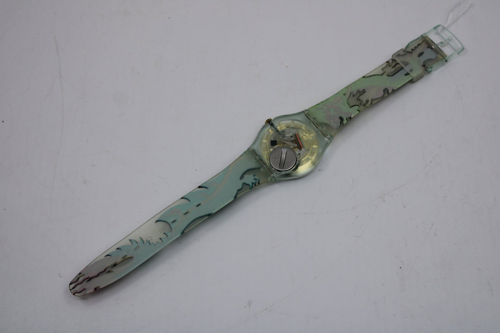 1995, Vintage Gents Swatch, 'Green Dragon', GG135, NO box, in a NEW Old STOCK, Unused Condition, 100% working