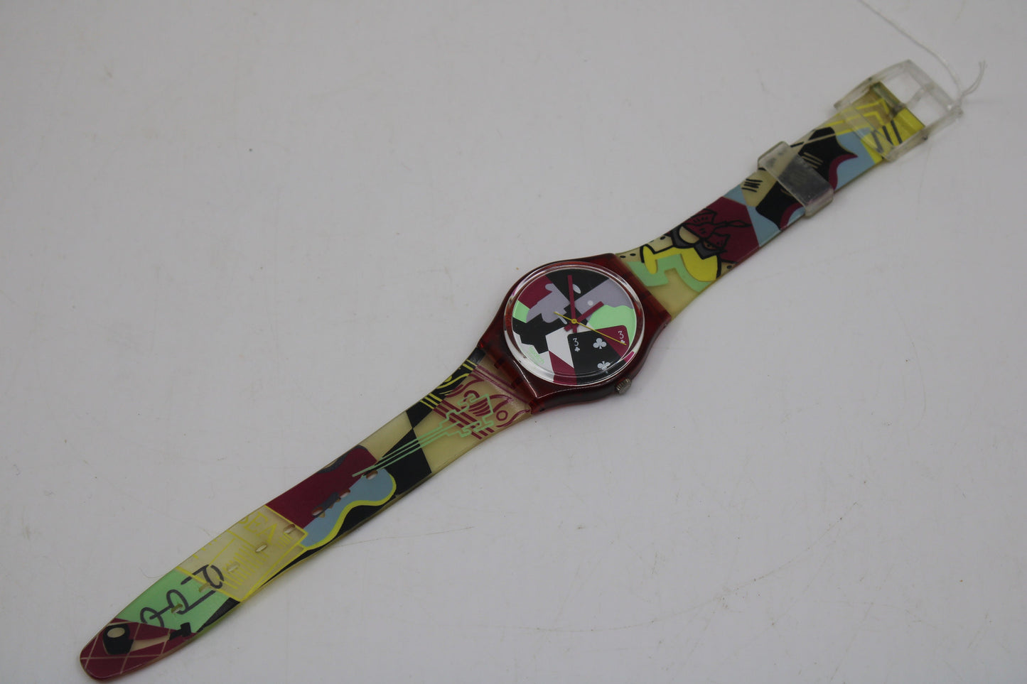 1991, Vintage Gents Swatch, 'Cubistic Rap', GR110, NO Box, Nice, Used Condition, Working 100%