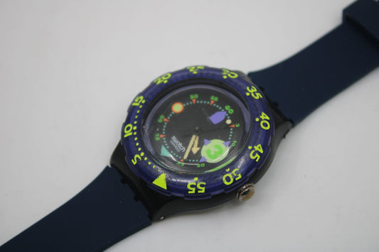 1991 Vintage Swatch Scuba 'Captain Nemo' SDB101, good, used condition, working 100%