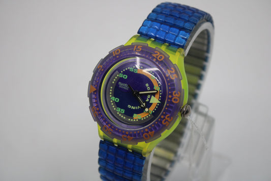 1992, Vintage Swatch Scuba 'Coming Tide' SDJ100, NO Original Box, In Nice Used, Working Condition