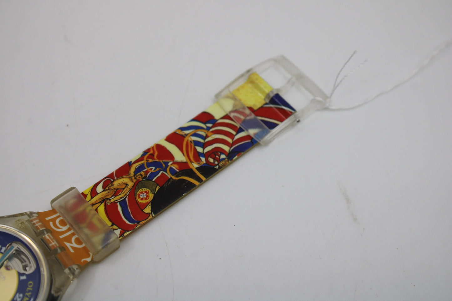 1994 Olympic 'Stockholm 1912' Vintage Gents Automatic Swatch SAZ103, good, USED condition, Original Strap