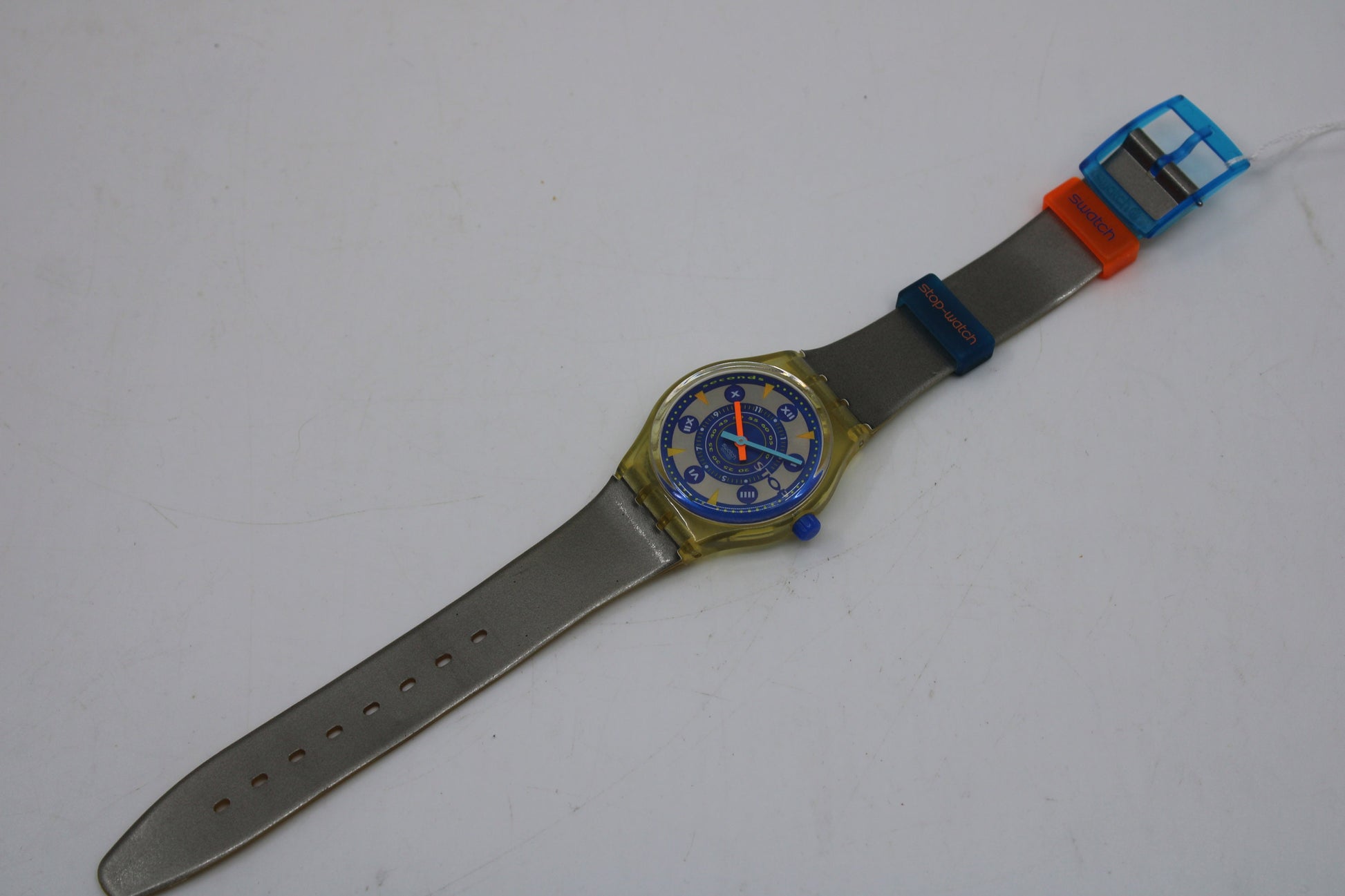 1993 Vintage Gents Stop Swatch 'Metal Flash' SSK104, NEW OLD STOCK, Never Worn, working 100%, Original Strap