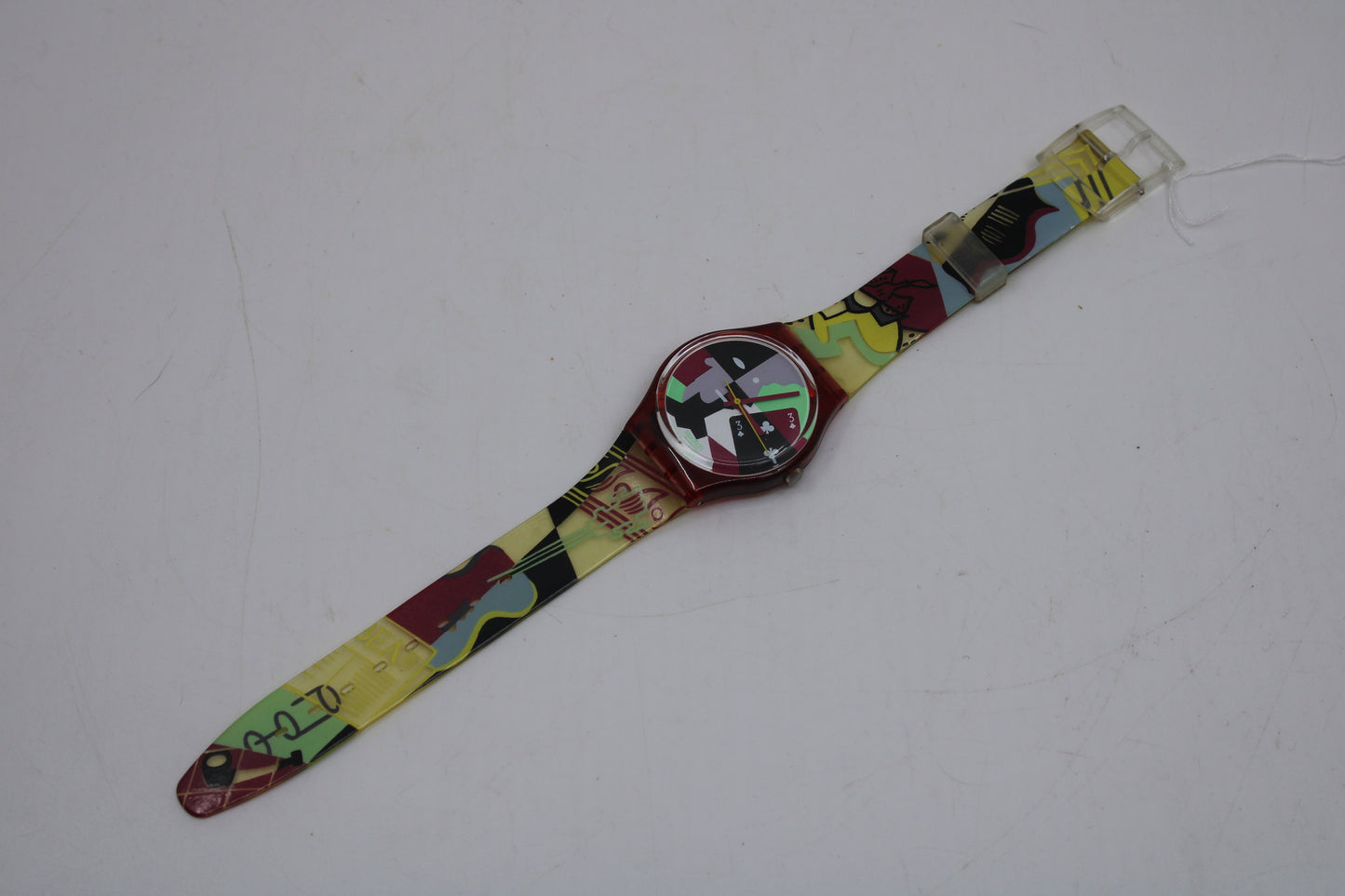 1991, Vintage Gents Swatch, 'Cubistic Rap', GR110, NO Box, Nice, Used Condition, Working 100%