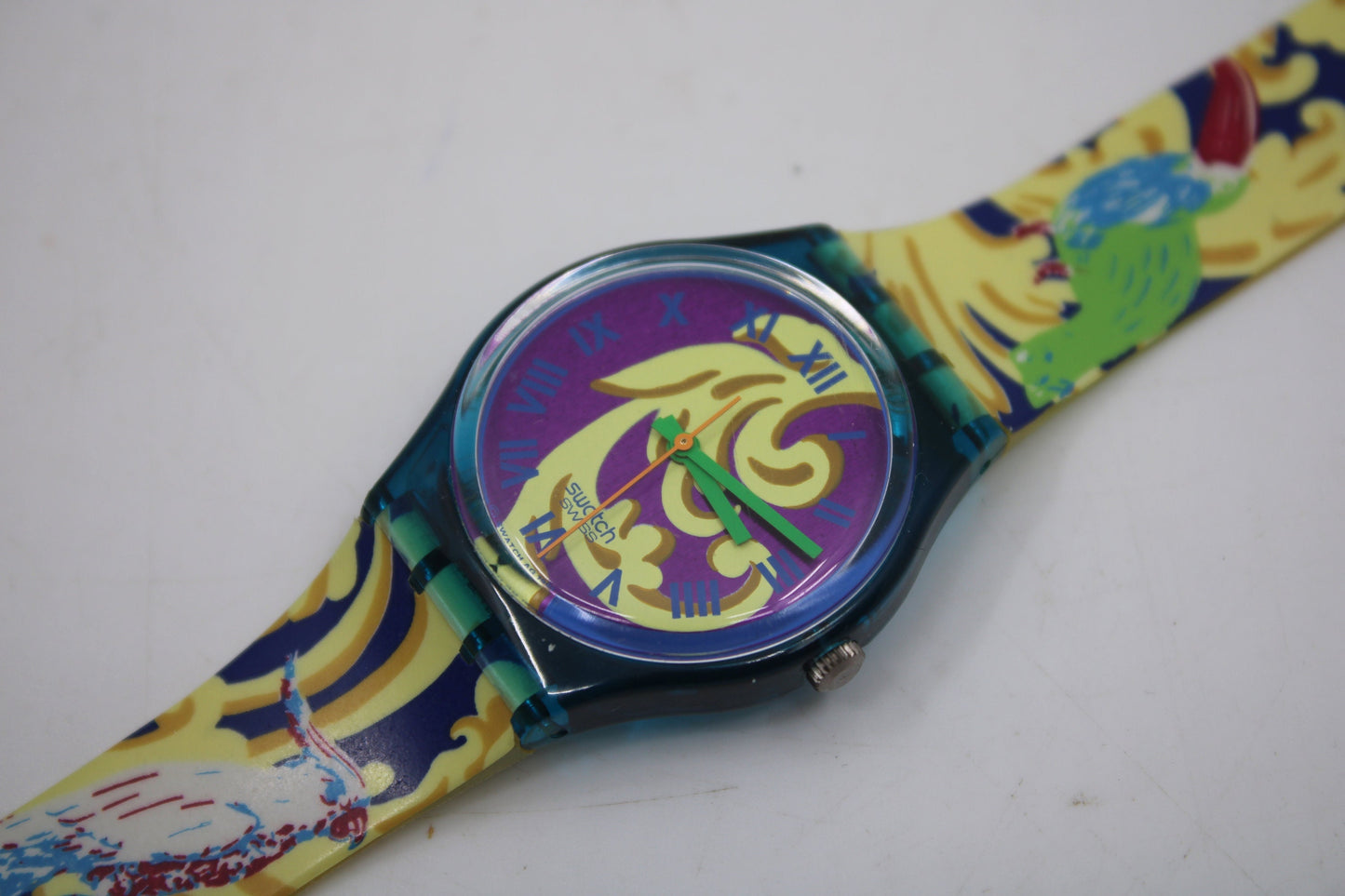 1992 Vintage Gents Swatch 'Perroquet' GN119, VERY good, used condition, working 100%, with the original strap