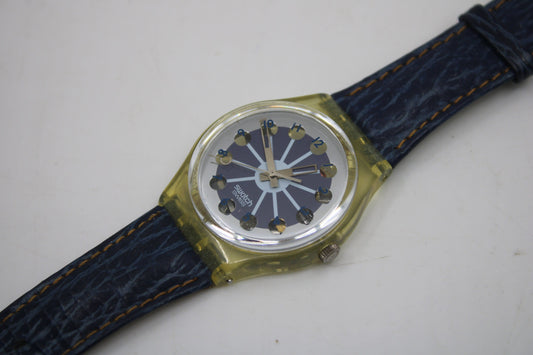 Swatch, Gents, 1992, 'Blue Segment', GK148, very nice, used condition, working perfectly!