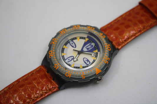 1994, Vintage Swatch Scuba 'StarFlash' SDM103, NO Original Box, In Near Mint Condition, working 100%
