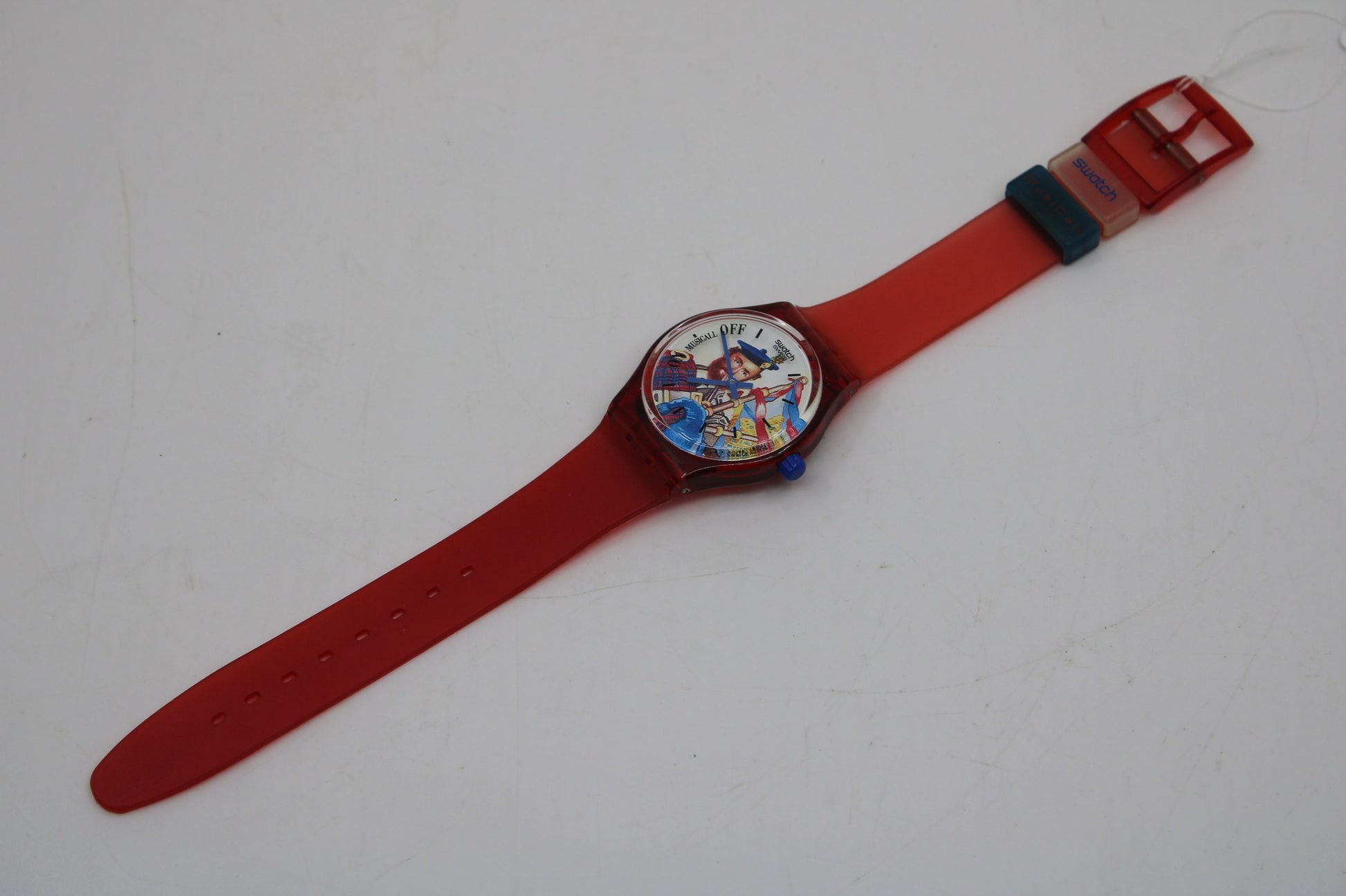 1995 Vintage Musicall Gents Swatch 'Dudelsack' SLR101, in MINT condition, clock working 100%, non-original strap