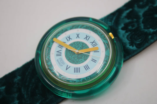 1993, Swatch, PopSwatch, 'Green Queen', PWK188, Nice, Used Condition, working 100%