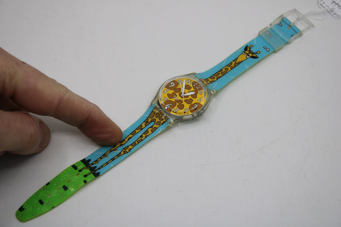 2003, Vintage Gents Swatch, 'Stretchy', GE119, NO box, Very Good, Nice, Used Condition, working 100%