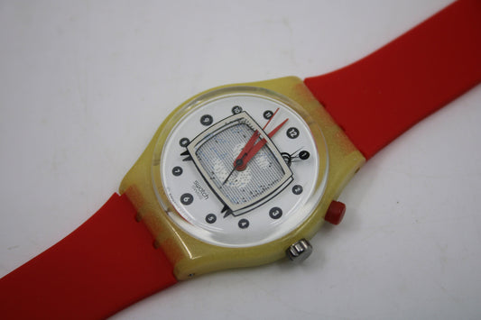 1998 Vintage Gents Loomi Swatch 'Your Kino' GW902, nice vintage condition, working 100% with NON-original strap