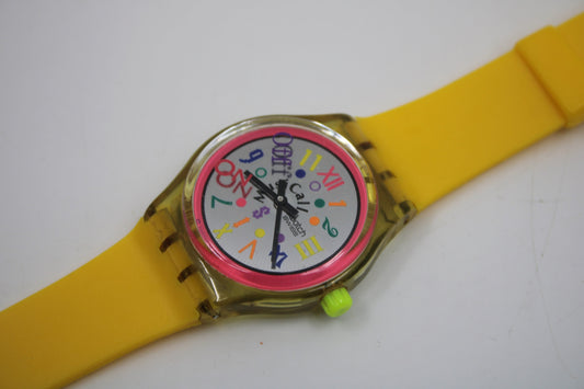 1994 Vintage Musicall Swatch 'Boogie Mood' SLK104, NICE, used condition, working 100% with non-original strap