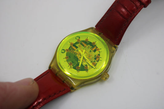 1996 Vintage Musicall Swatch 'Funky Town' SLK108, NICE, used condition, working 100% with original strap