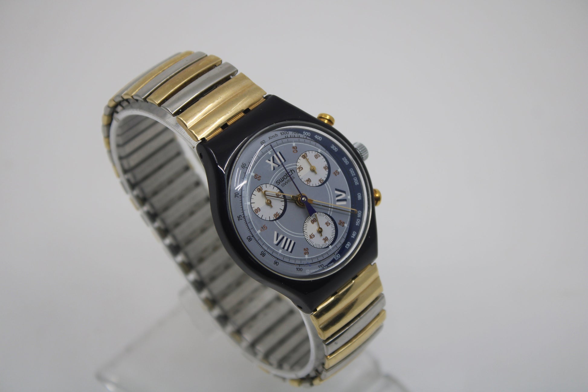 1993, Vintage Gents Chrono Swatch, 'Alabama, SCN105, NEW Battery, MINT Condition, Watch 100% Working, Original Strap