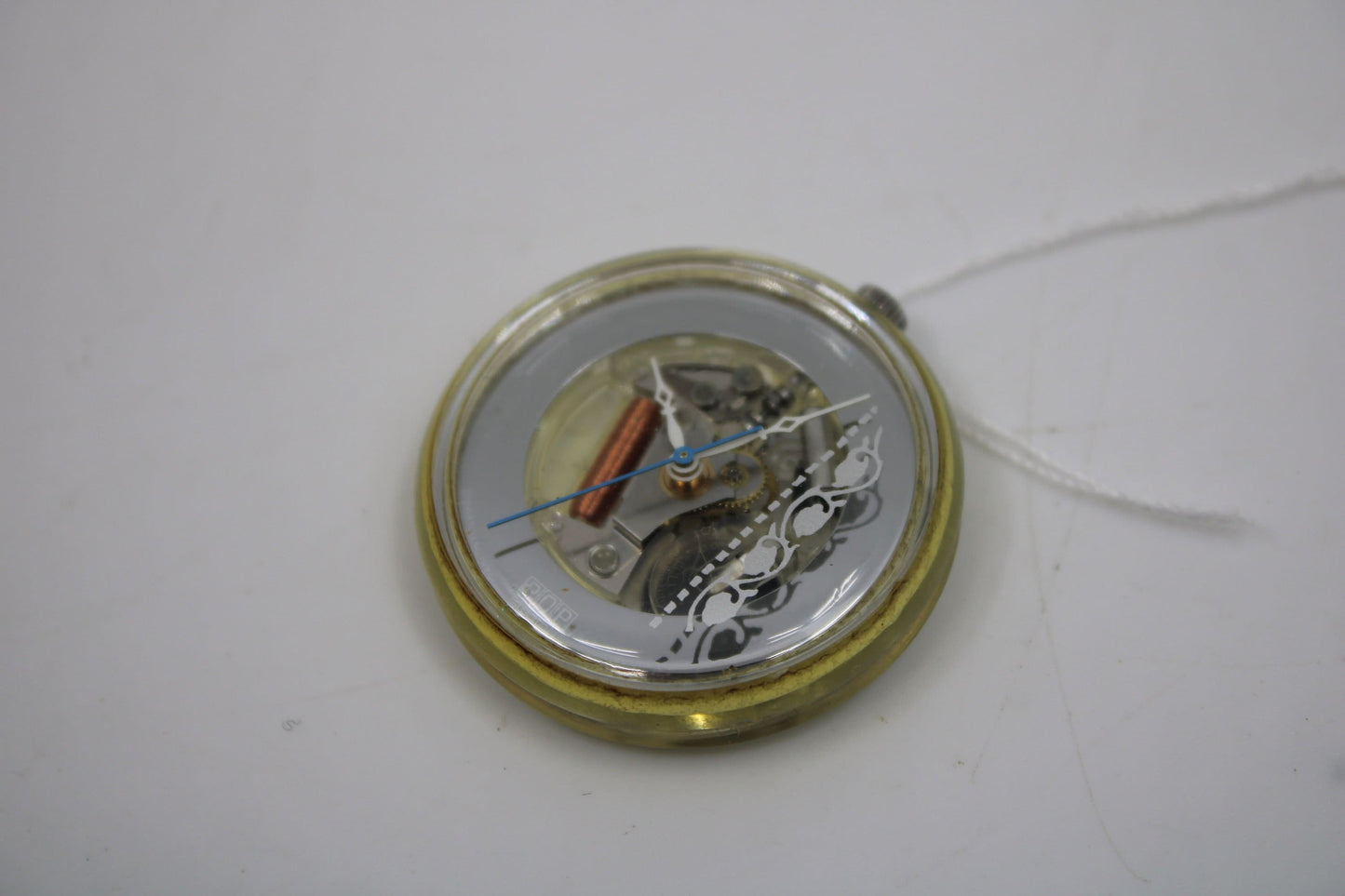 1998, Swatch, PopSwatch, 'Embroidery', PMK120, used, NO strap and NO ring, working 100%