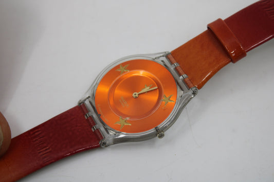 Vintage Skin Swatch 'Sea Memories' SFK253, NO box, WATCH is working 100%, strap is original
