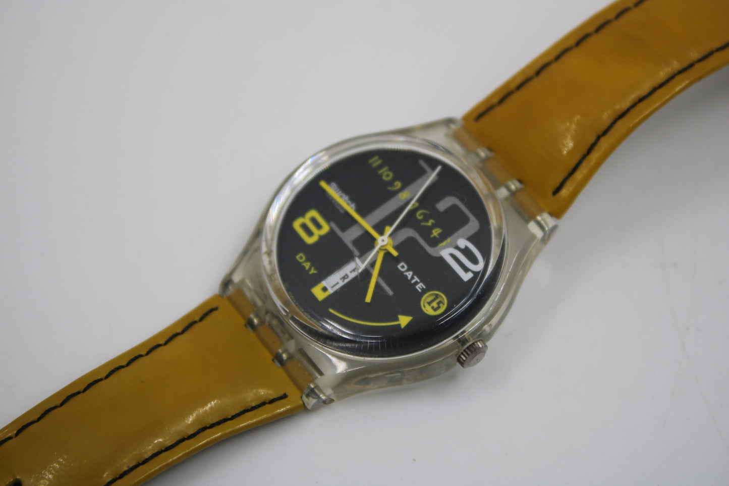 1995, Vintage Gents Swatch, 'Canard Laquer', GK714, NO box, Good Condition, working 100%, Original Strap