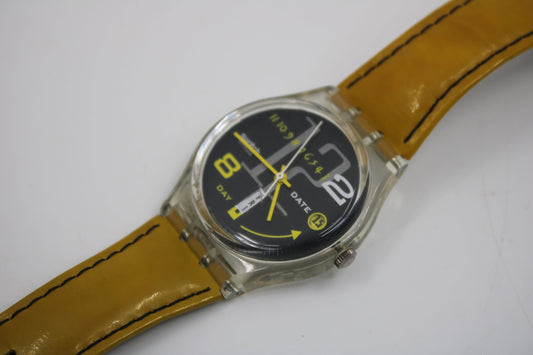 1995, Vintage Gents Swatch, 'Canard Laquer', GK714, NO box, Good Condition, working 100%, Original Strap