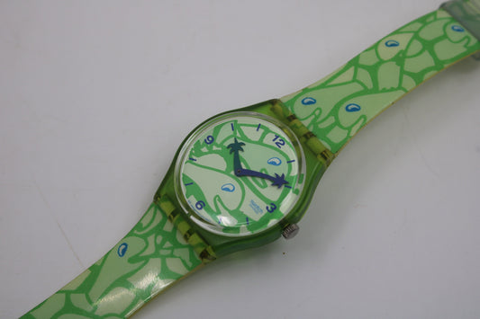 1998, Vintage Gents Swatch, 'Tortuga', GK714, NO box, Good Condition, working 100%, Original Strap
