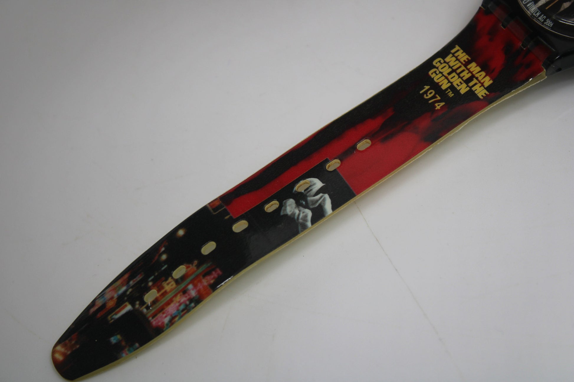 2001, Vintage Gents Swatch, 'The man with the golden gun', GB210, NO box, Good Condition, working 100%, Original Strap