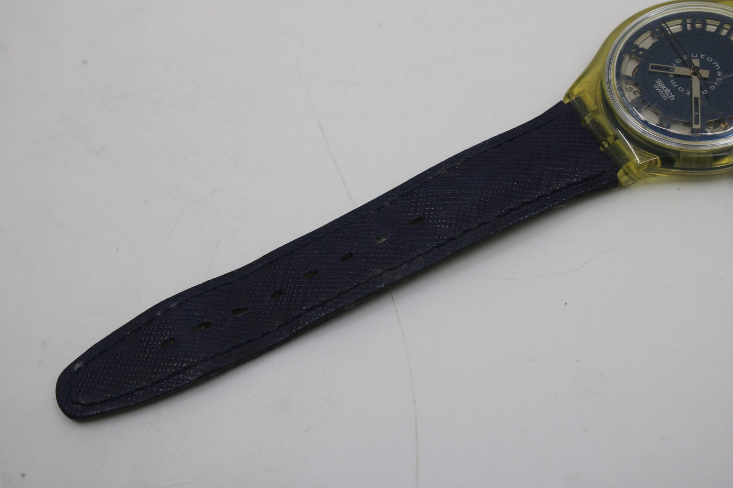 1992 'Montenapoleone' Vintage Gents Automatic Swatch SAK103, NO box, nice, used condition, original, leather strap