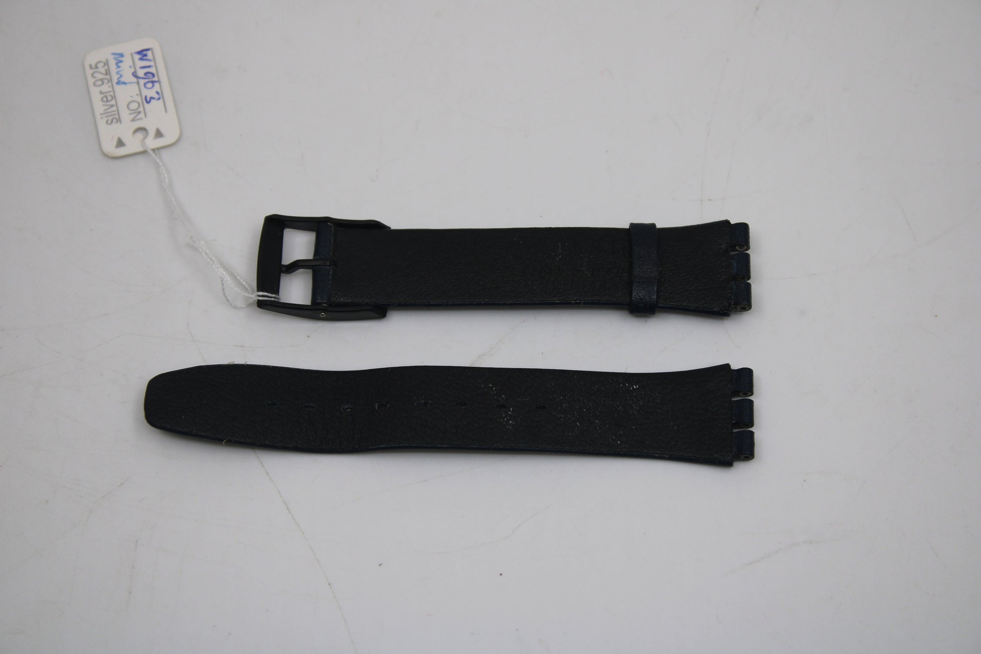 Vintage Used Swatch 17mm Leather Strap for GX116, 'Johnny Guitar' Gents 1990, Gents, New Old Stock