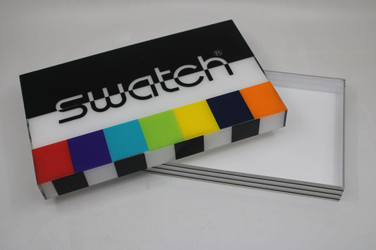 Very rare original Swatch plastic box, upcycable as a light or lamp?