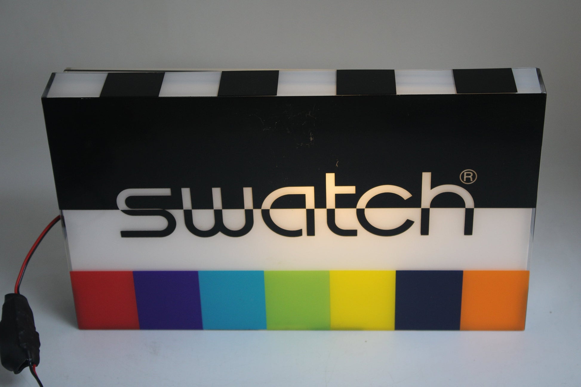 Very rare original Swatch plastic box, upcycable as a light or lamp?