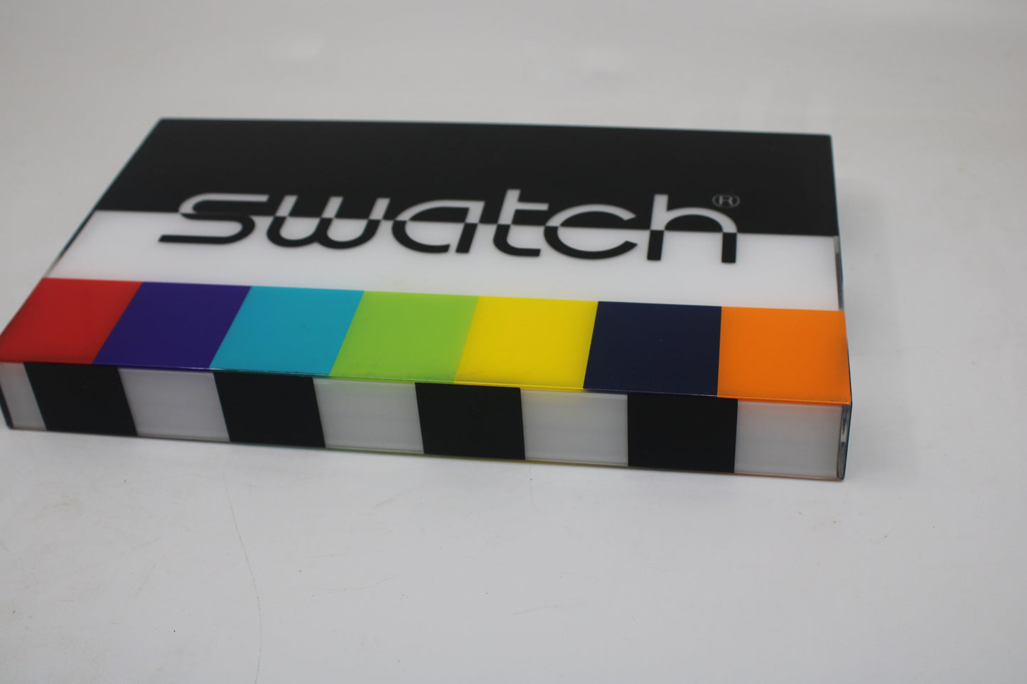 Very rare original Swatch plastic box, upcycable as a light or lamp?