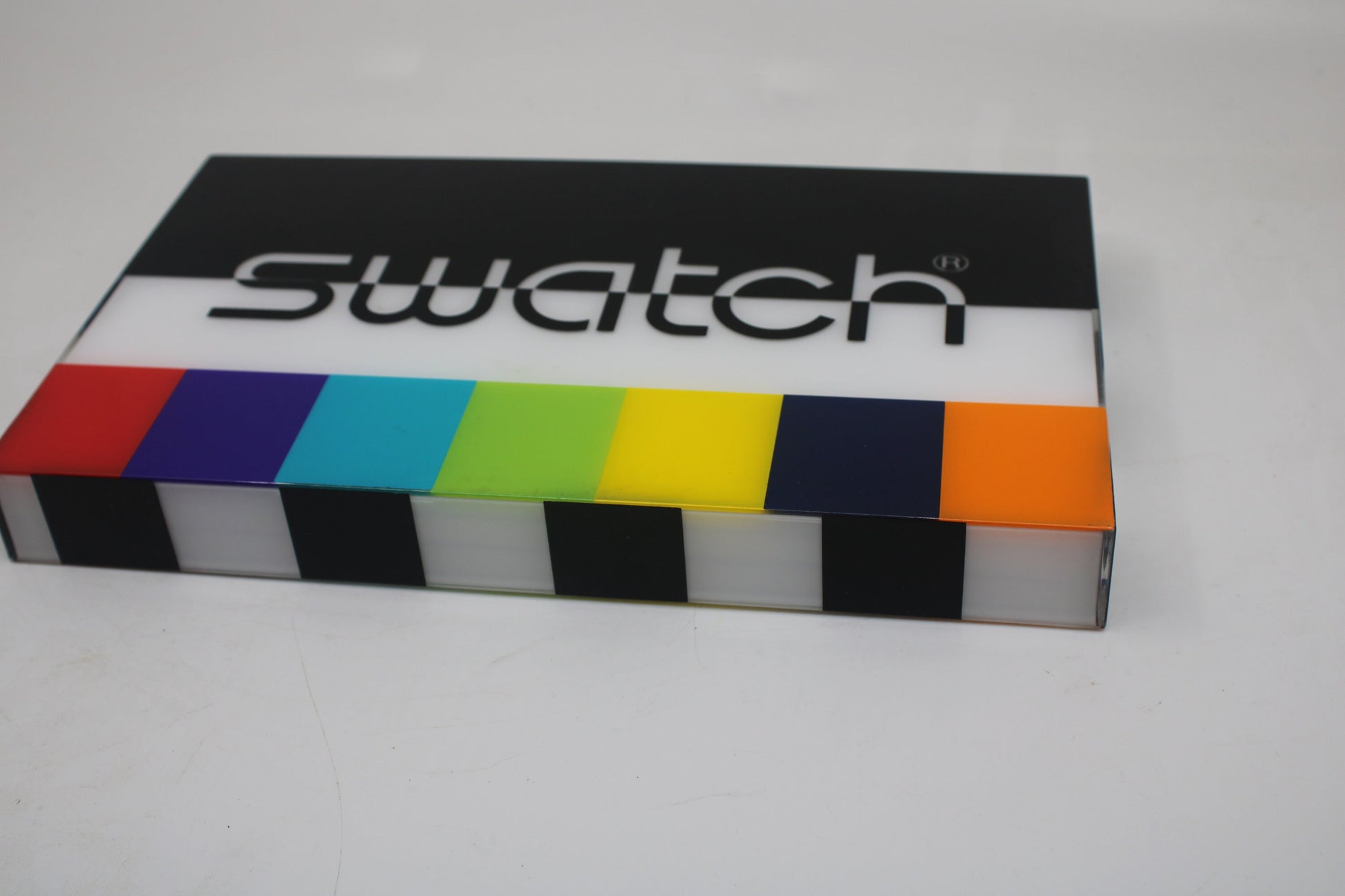 Very rare original Swatch plastic box, upcycable as a light or lamp?