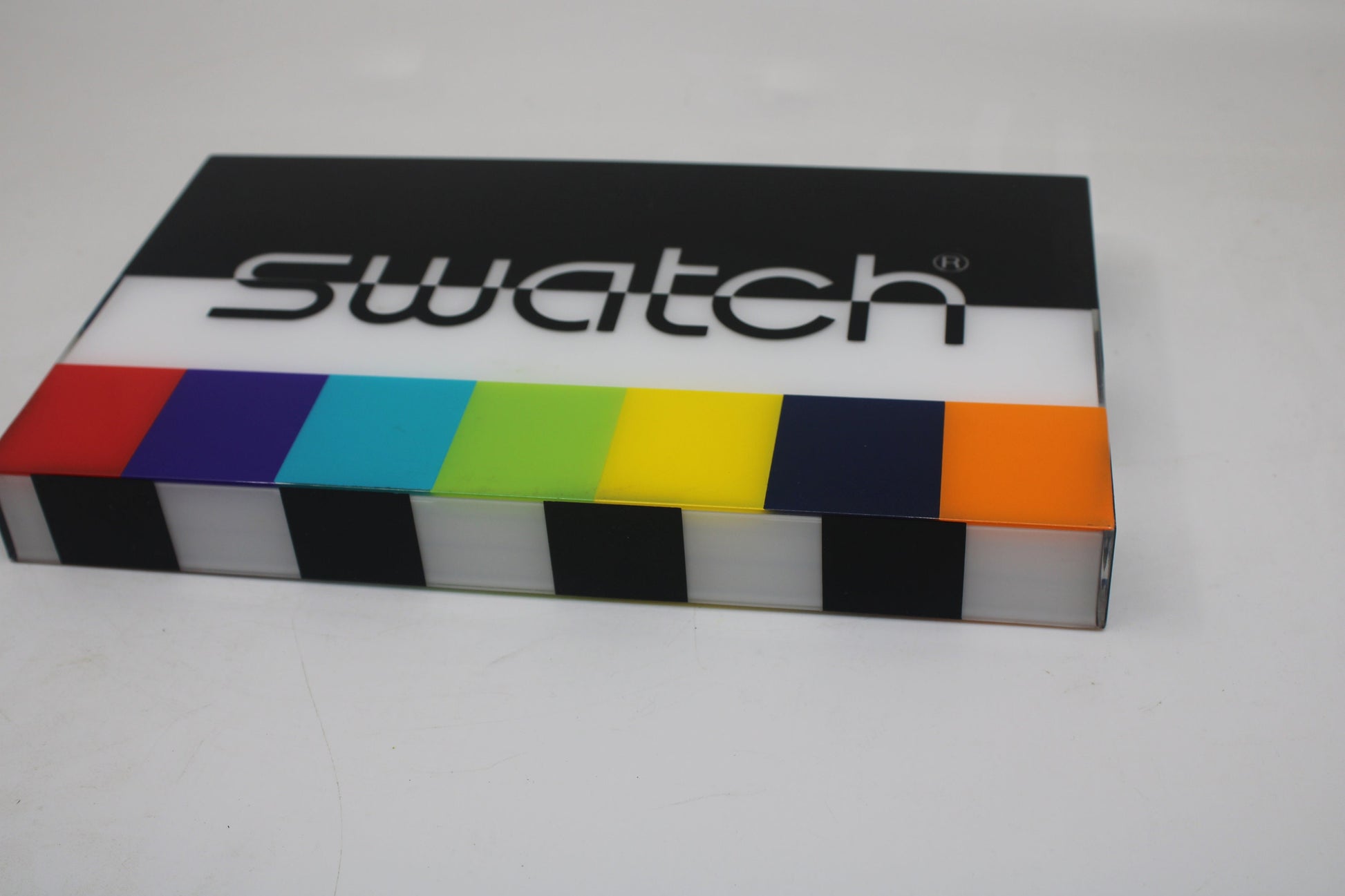 Very rare original Swatch plastic box, upcycable as a light or lamp?