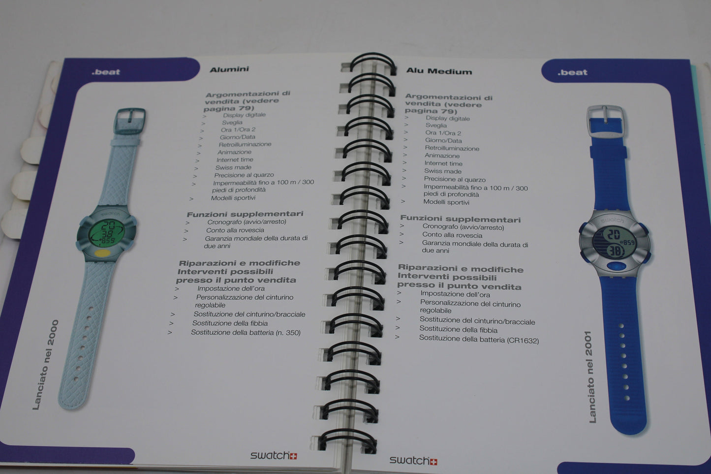 Very rare Italian Swatch resellers handbook, not available to the public