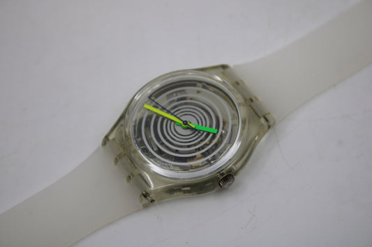 1995 Vintage Gents Swatch 'Spinning Balls' GK197, very nice condition, working 100% with brand new, non-original strap