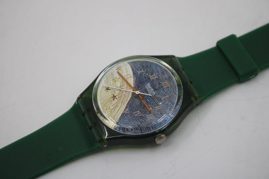 1993, Vintage Gents Swatch, 'Voie Lactee', GG122, NO box, Good Condition, working 100%, NON-Original Strap