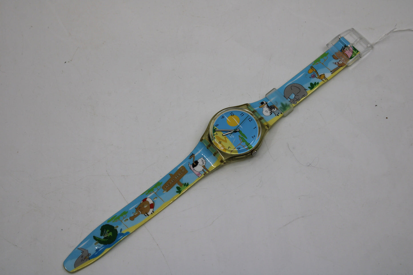 Vintage Gents Swatch 'Safari Beach' GE165, very good condition, working 100% with a brandnew, original strap