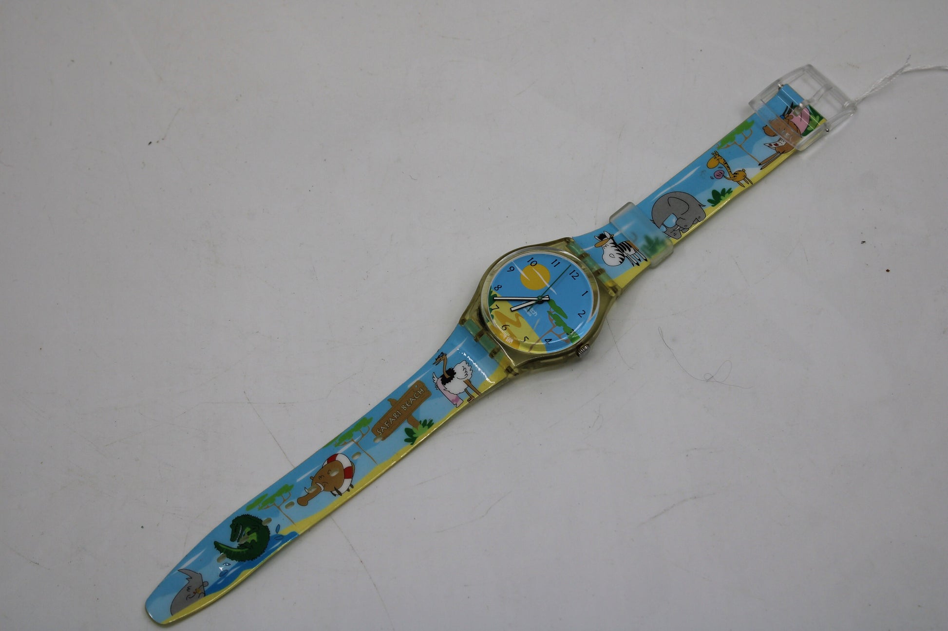 Vintage Gents Swatch 'Safari Beach' GE165, very good condition, working 100% with a brandnew, original strap