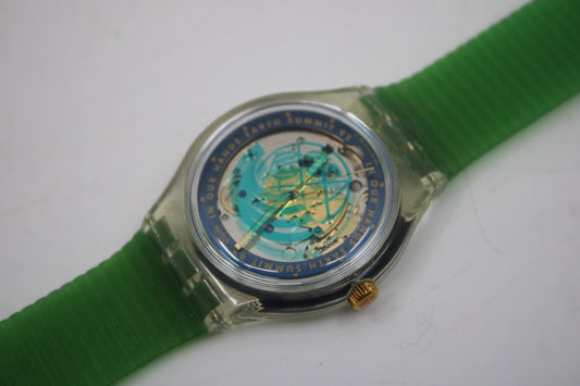 1992 'Time to Move' Vintage Gents Automatic Swatch SAK102, NO box, MINT condition, ORIGINAL strap