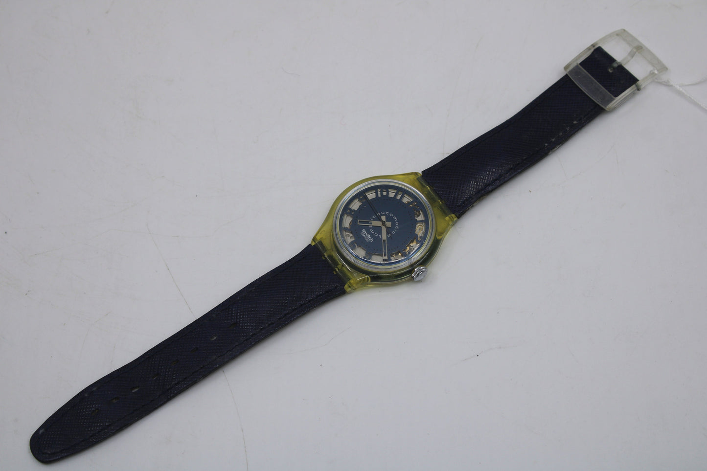 1992 'Montenapoleone' Vintage Gents Automatic Swatch SAK103, NO box, nice, used condition, original, leather strap