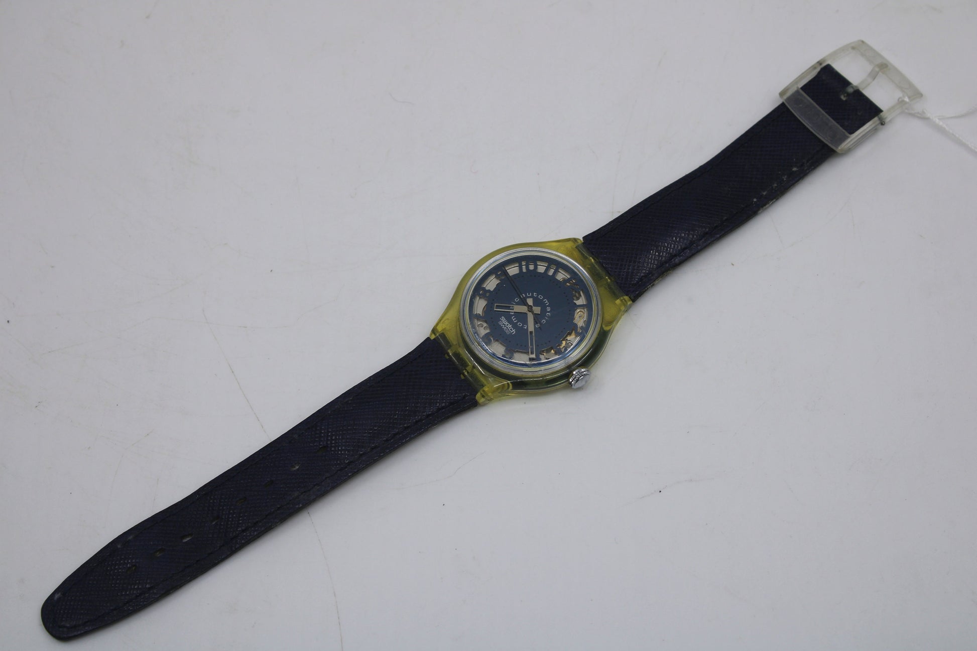 1992 'Montenapoleone' Vintage Gents Automatic Swatch SAK103, NO box, nice, used condition, original, leather strap