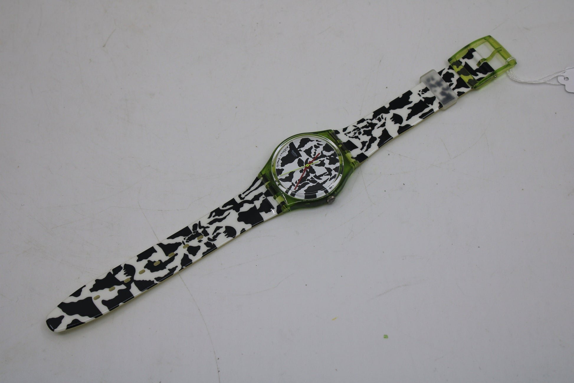 1991 Vintage Gents Swatch 'Flaeck' GZ117, in UNUSED, New Old Stock, original condition, working 100%