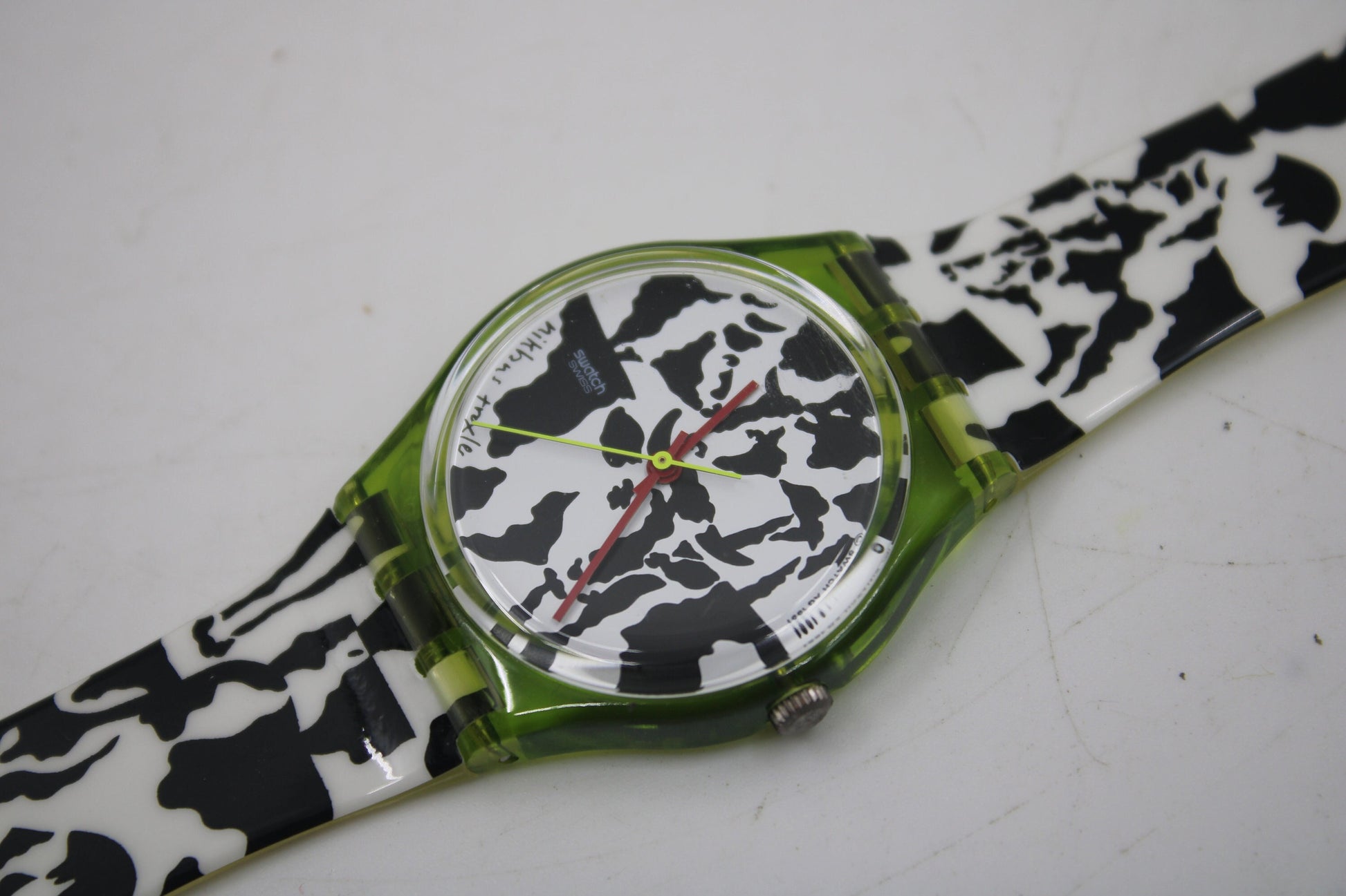 1991 Vintage Gents Swatch 'Flaeck' GZ117, in UNUSED, New Old Stock, original condition, working 100%