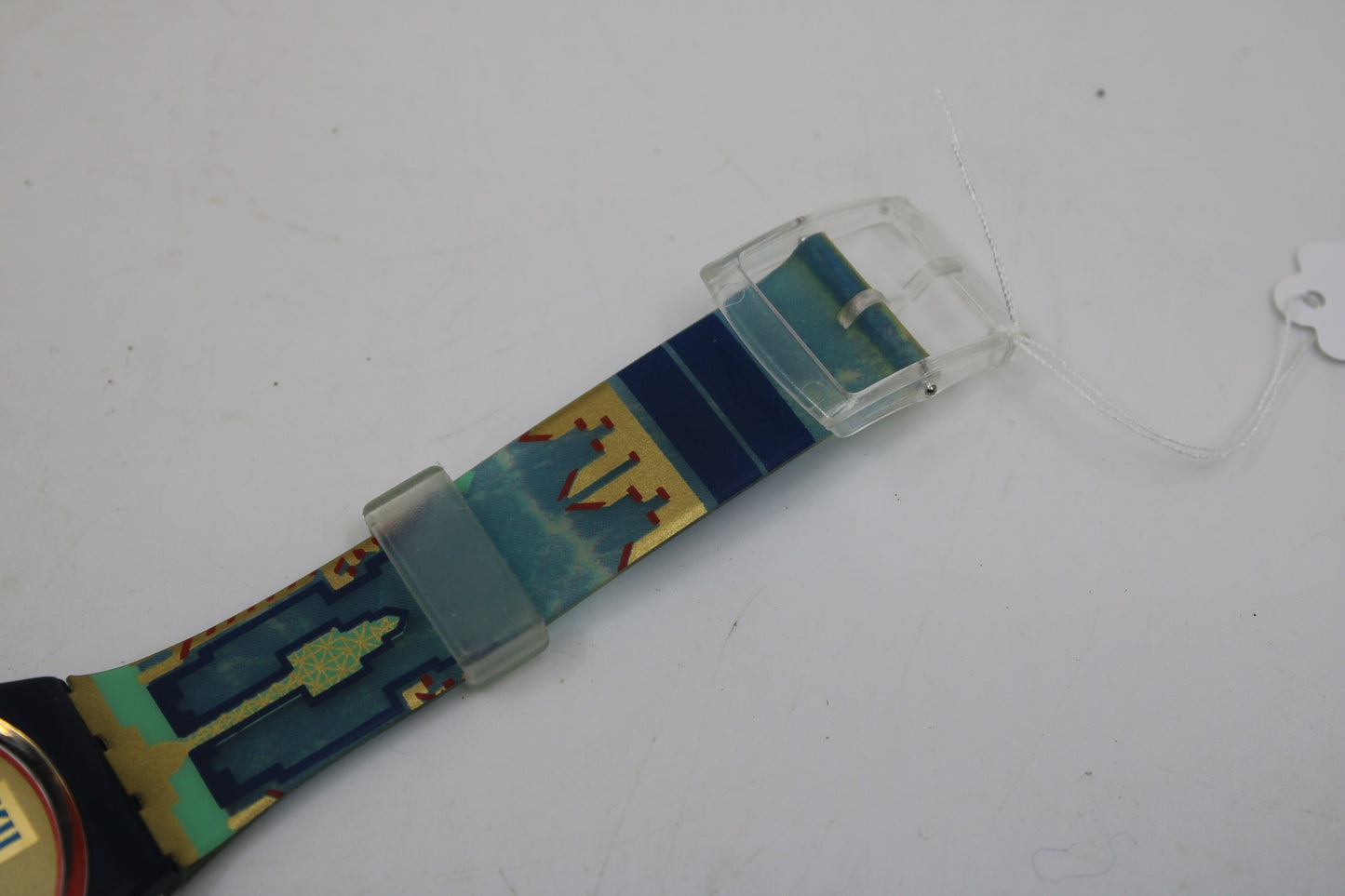 1991 Vintage Gents Swatch, 'Blue Flamingo', GN114, NO box, In VERY Nice, Near Mint Condition, 100% working, Original Strap