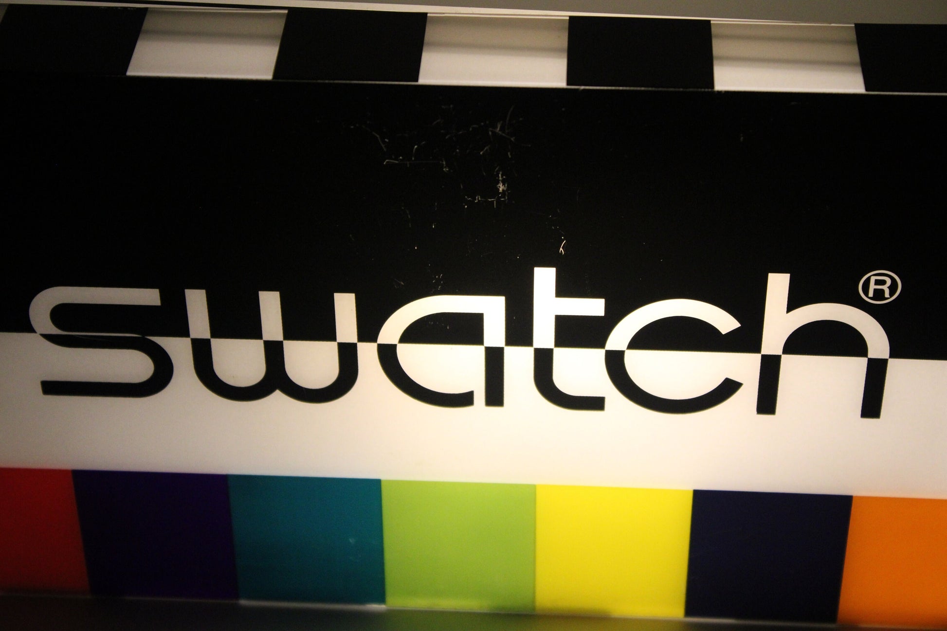 Very rare original Swatch plastic box, upcycable as a light or lamp?