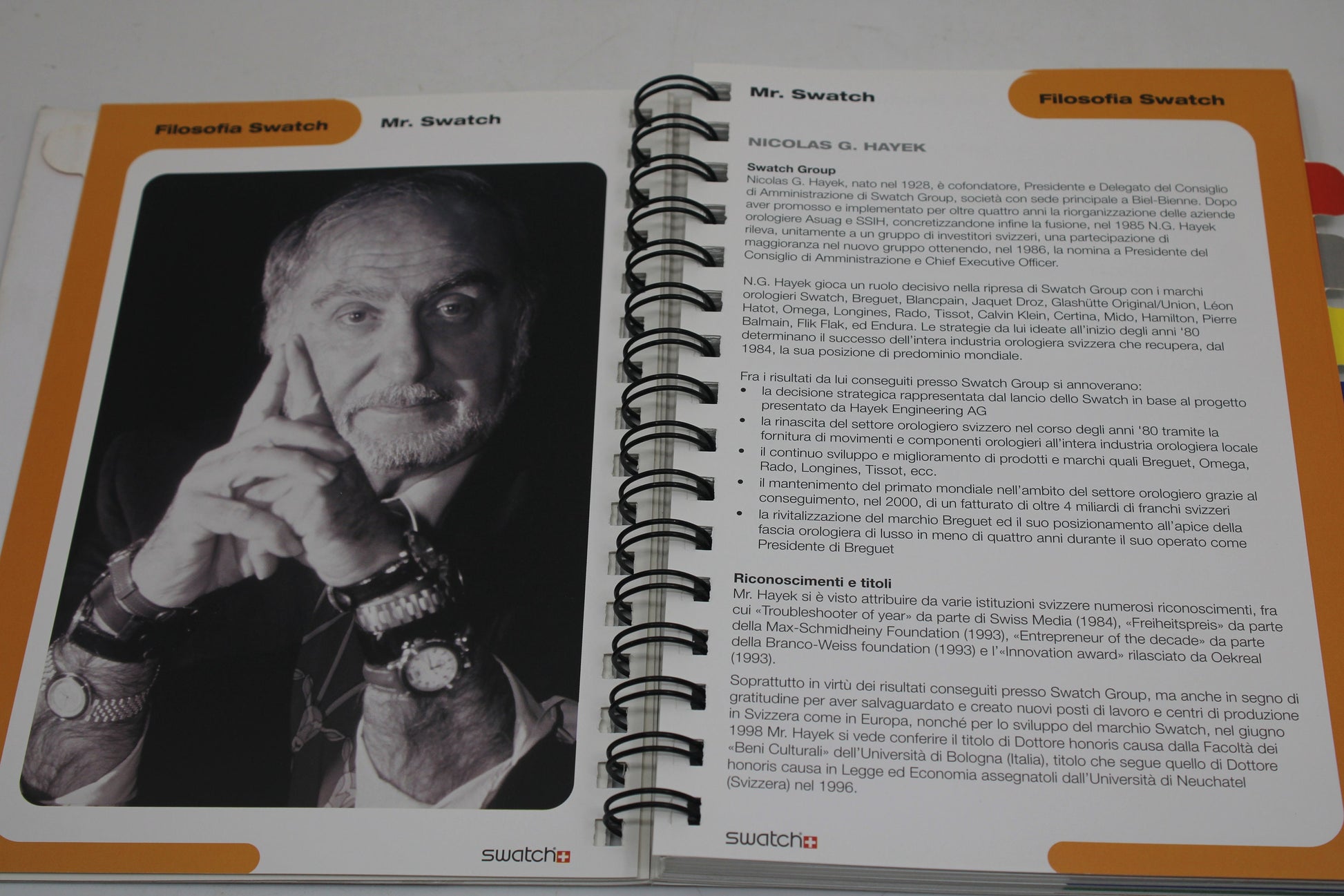 Very rare Italian Swatch resellers handbook, not available to the public