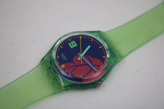 1991 Vintage Gents Swatch 'Ibiskus' GL101, in a Near Mint condition, working 100% with NON-original strap