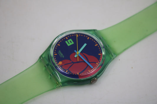 1991 Vintage Gents Swatch 'Ibiskus' GL101, in a Near Mint condition, working 100% with NON-original strap
